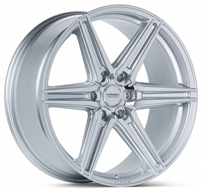 22x9.5 vossen hf6-2 silver machined (hybrid forged) (deep concave) 6x5.5/139.7 20mm