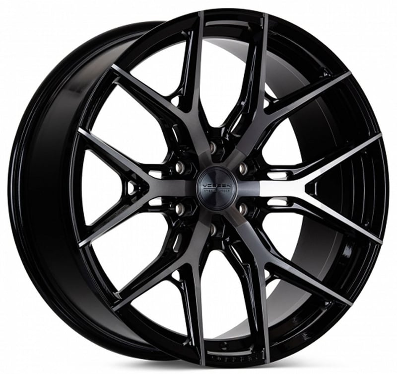 24x10 vossen hf6-4 gloss black tinted (6-lug) (hybrid forged) (deep concave) 6x5.5/139.7 25mm