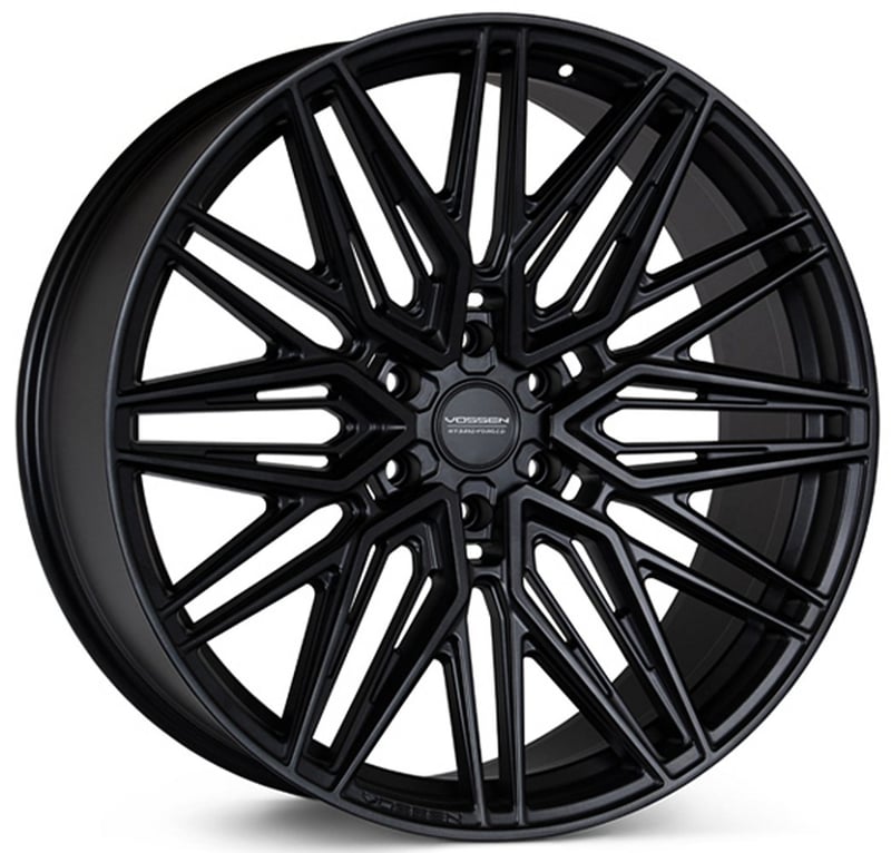 22x9.5 vossen hf6-5 satin black (hybrid forged) (deep concave) 6x135 30mm