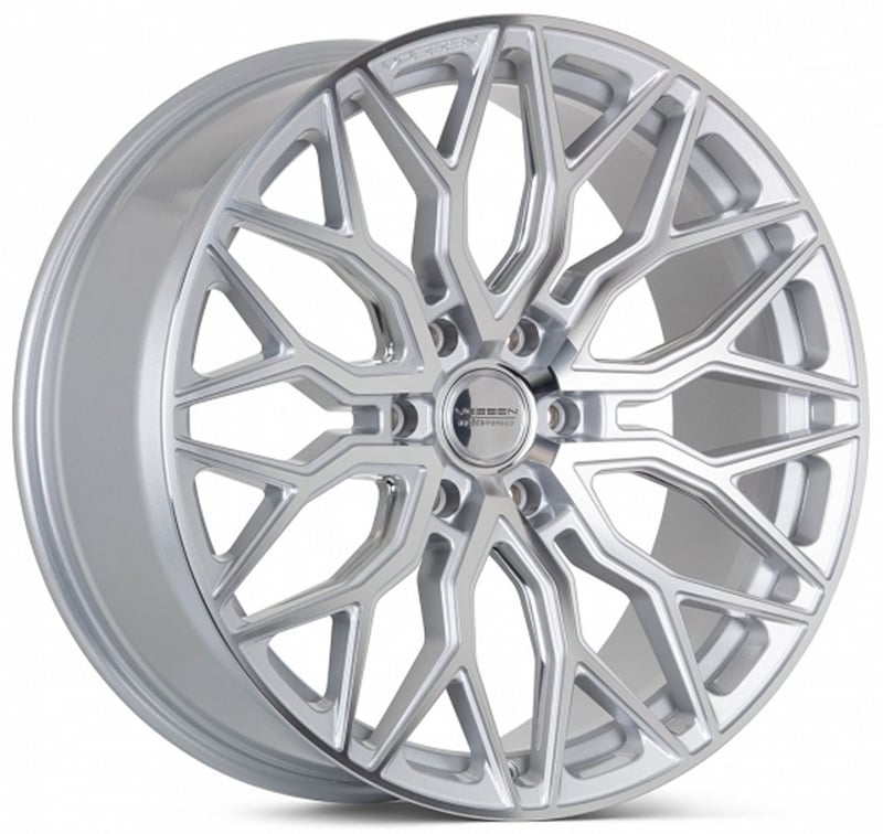 22x9.5 vossen hf6-3 silver machined (hybrid forged) (deep concave) 6x5.5/139.7 20mm