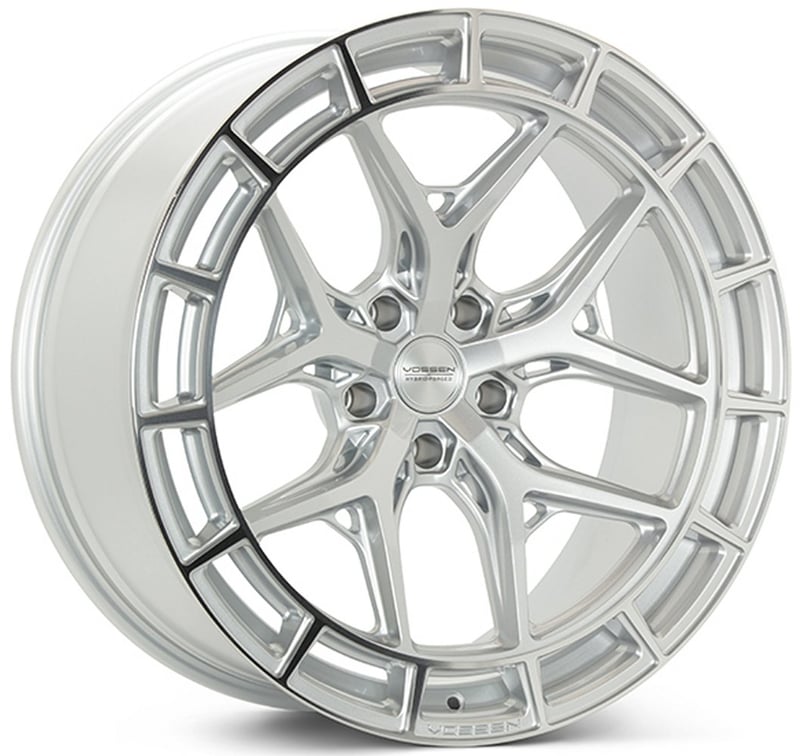 21x10.5 vossen hfx-1 silver machined (5-lug) (deep concave) 5x112 25mm