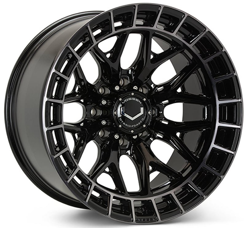 24x12 vossen hfx-1 gloss black tinted (8-lug) (* may require trimming) (ultra deep concave) 8x6.5/165 -44mm