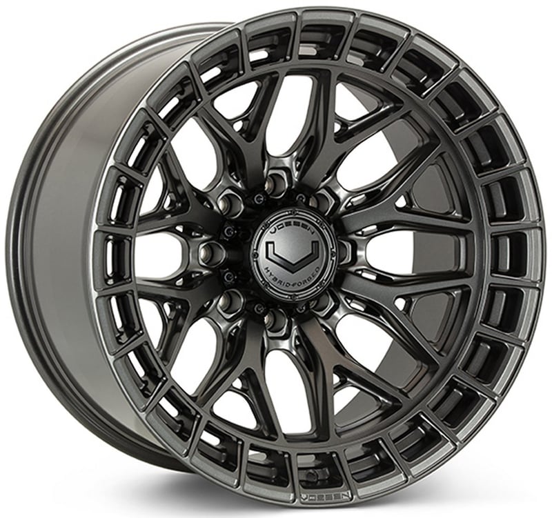 22x12 vossen hfx-1 matte gunmetal (8-lug) (* may require trimming) (ultra deep concave) 8x170 -44mm