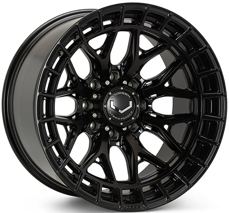 22x10 vossen hfx-1 satin black (8-lug) (super deep concave) 8x170 -18mm