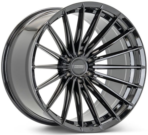 22x9.5 vossen hfx-4 gloss black (6-lug) 6x135 20mm Wheels