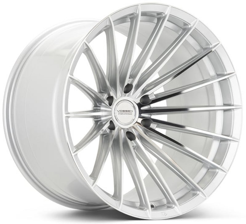 22x9.5 vossen hfx-4 silver polished (6-lug) 6x5.5/139.7 20mm