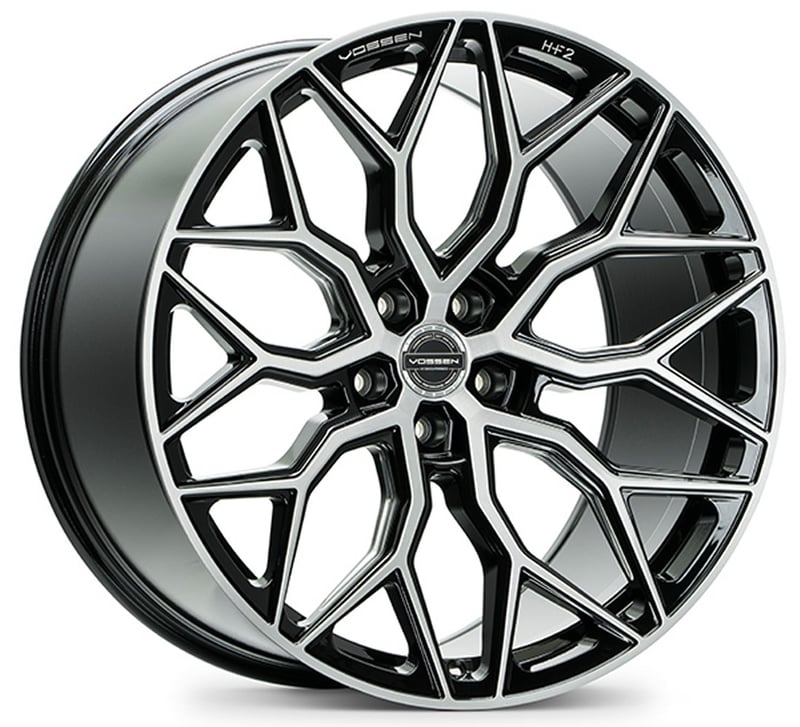 21x10.5 vossen hf-2 brushed gloss black (hybrid forged) 5x112 42mm
