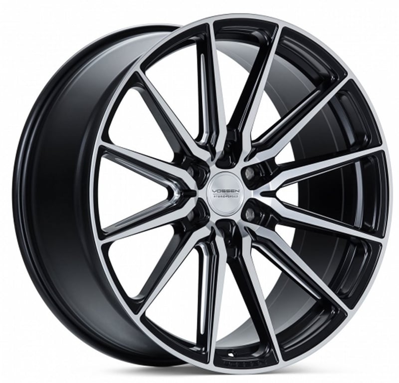 24x10 vossen hf6-1 matte black w/ brushed face (hybrid forged) (deep concave) 6x5.5/139.7 25mm