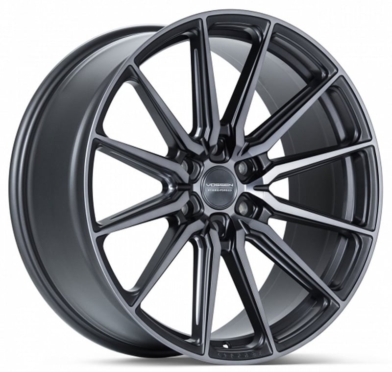 22x9.5 vossen hf6-1 tinted matte gunmetal (hybrid forged) (deep concave) 6x5.5/139.7 20mm