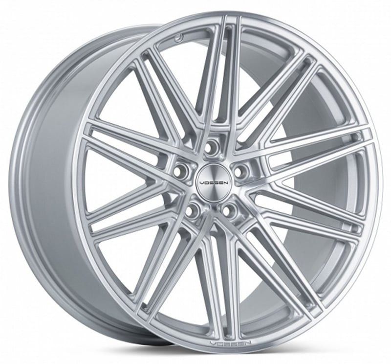 19x9.5 vossen cv10 silver machined 5x112 45mm