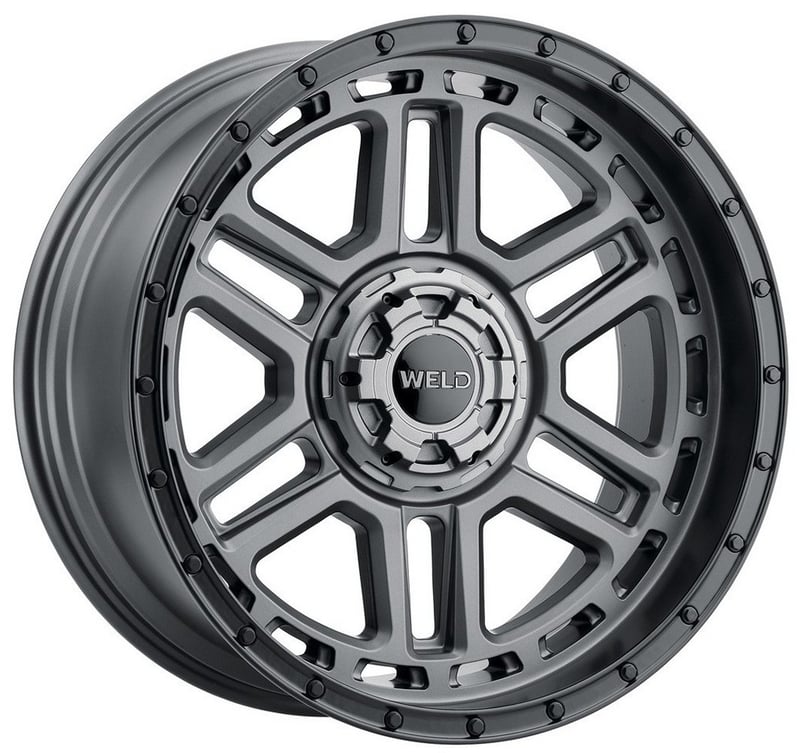 Weld Off-Road Crux W221 Satin Gunmetal w/ Satin Black Lip