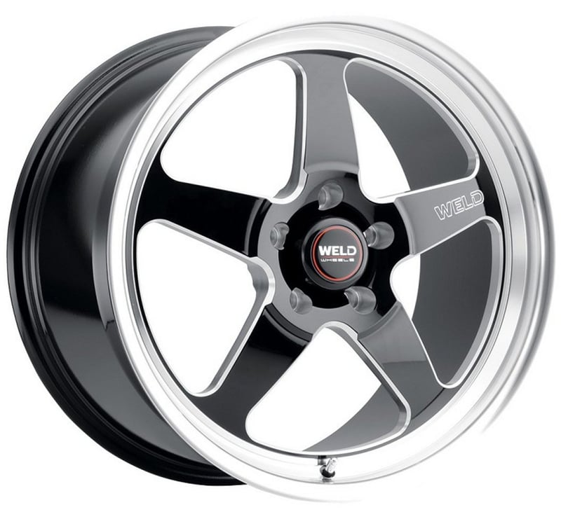 18x9 weld performance ventura s104 gloss black milled machined (rotary formed) 5x4.5/114.3 29mm