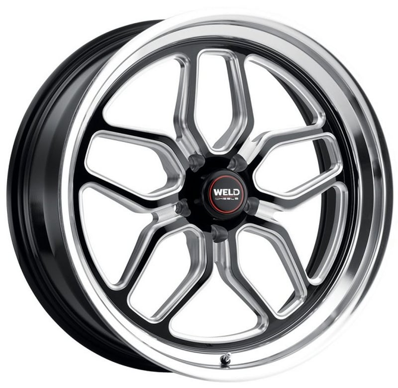 22x12 weld performance laguna s107 gloss black milled machined (rotary formed) 5x5/127 -57mm