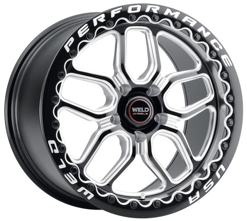 18x12 weld performance laguna drag beadlock s907 gloss black milled machined (rotary formed) 5x4.75/120.7 55mm