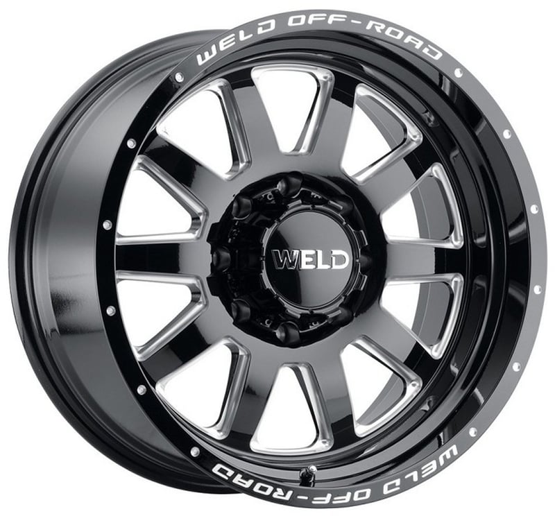 20x9 weld off-road stealth w102 gloss black milled (rotary forged) 6x135 6x5.5/139.7 0mm