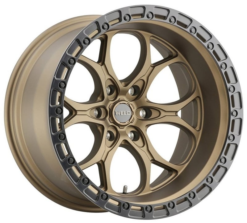 20x9 weld off-road ledge w106 satin bronze w/ satin black lip (6-lug) (rotary forged) 6x135 0mm