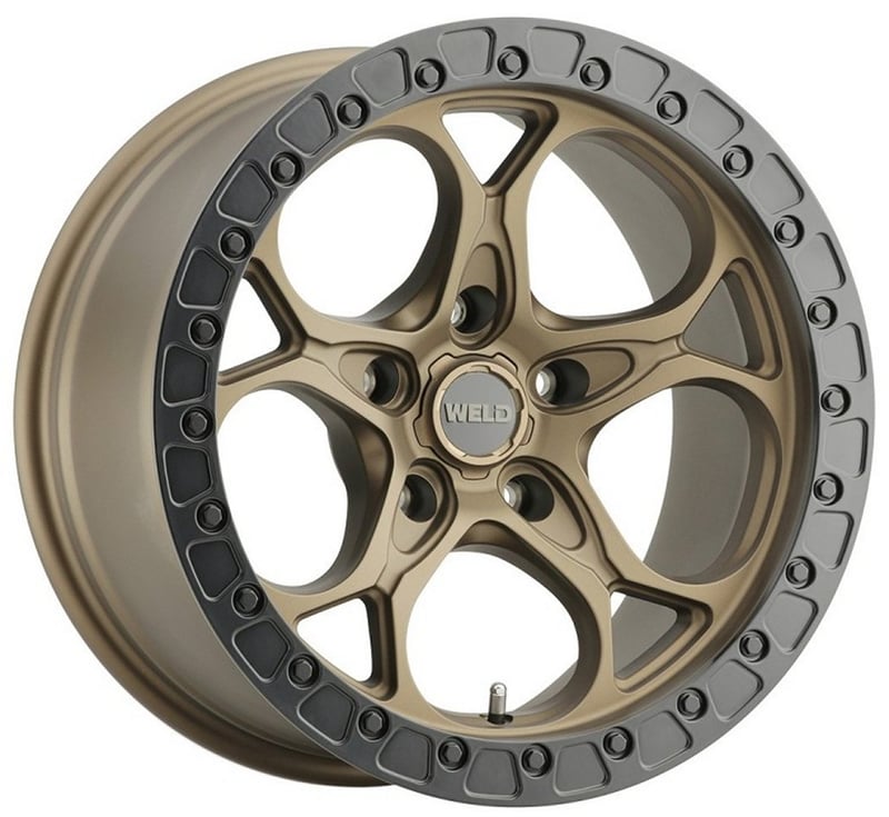 Weld Off-Road Ledge (5-Lug) W106 Satin Bronze w/ Satin Black Lip