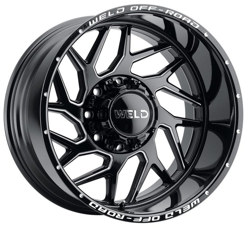 20x12 weld off-road fulcrum w117 gloss black milled (* may require trimming) (rotary forged) 6x135 6x5.5/139.7 -44mm