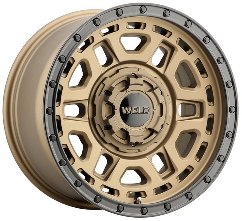 20x9 weld off-road crux w120 satin bronze w/ satin black lip (rotary forged) 5x5/127 5x5.5/139.7 0mm
