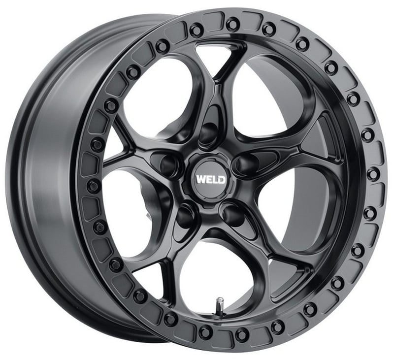 17x9 weld off-road ledge beadlock w901 satin black (true beadlock) (rotary forged) (5-lug) 5x5/127 -12mm