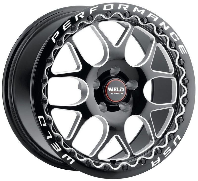 17x11 weld performance solana beadlock s910 gloss black milled (rotary formed) 5x4.75/120.7 41mm