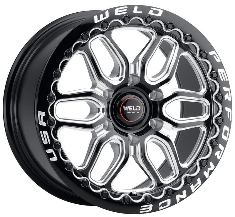 17x11 weld performance laguna 6 beadlock s903 gloss black milled machined (rotary formed) 6x5/127 36mm