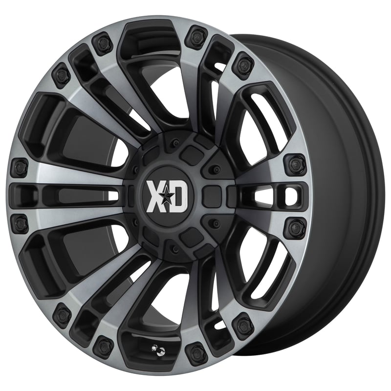 (clearance - no returns) 20x9 xd series xd851 monster 3 satin black w/ grey tint 8x170 0mm