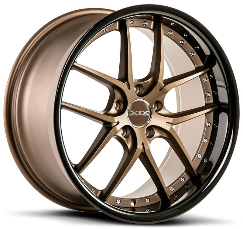 20x10 xix x61 matte bronze w/ black lip 5x120 25mm