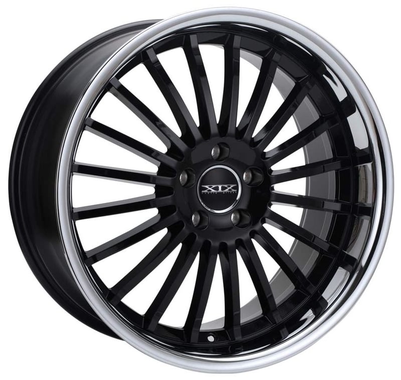 22x10.5 xix x59 gloss black w/ stainless steel chrome lip 5x4.5/114.3 38mm