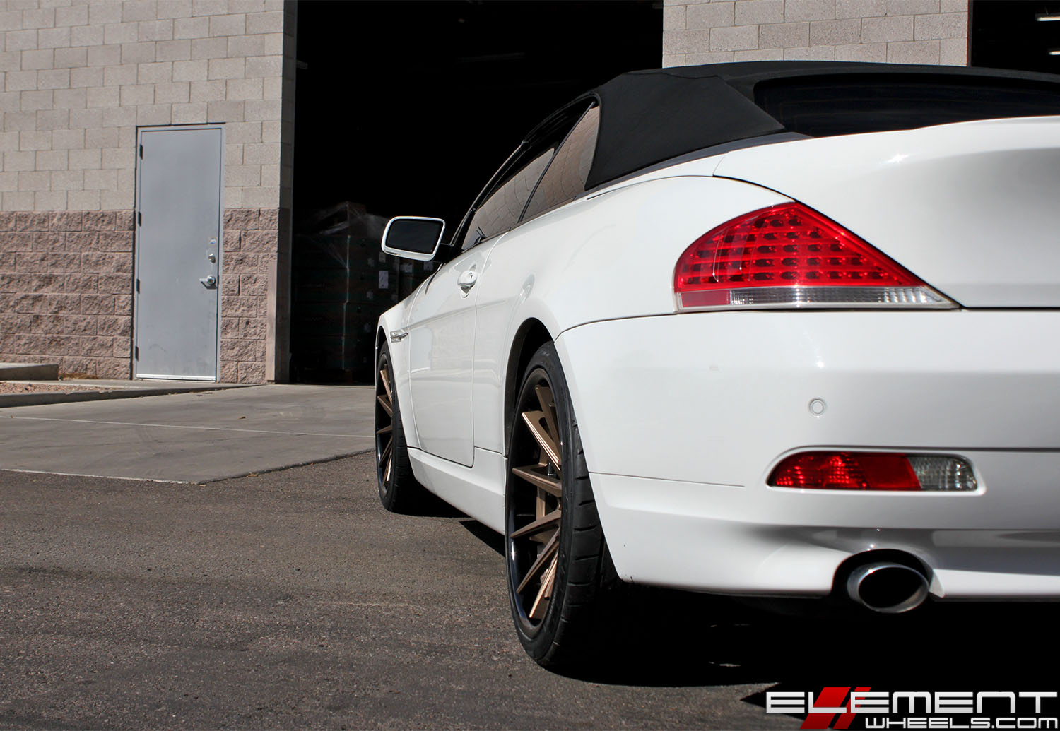 20 inch Staggered Ferrada FR4 Matte Bronze w/ Gloss Black Lip on a 2006 BMW 6 Series Coupe w/ Specs