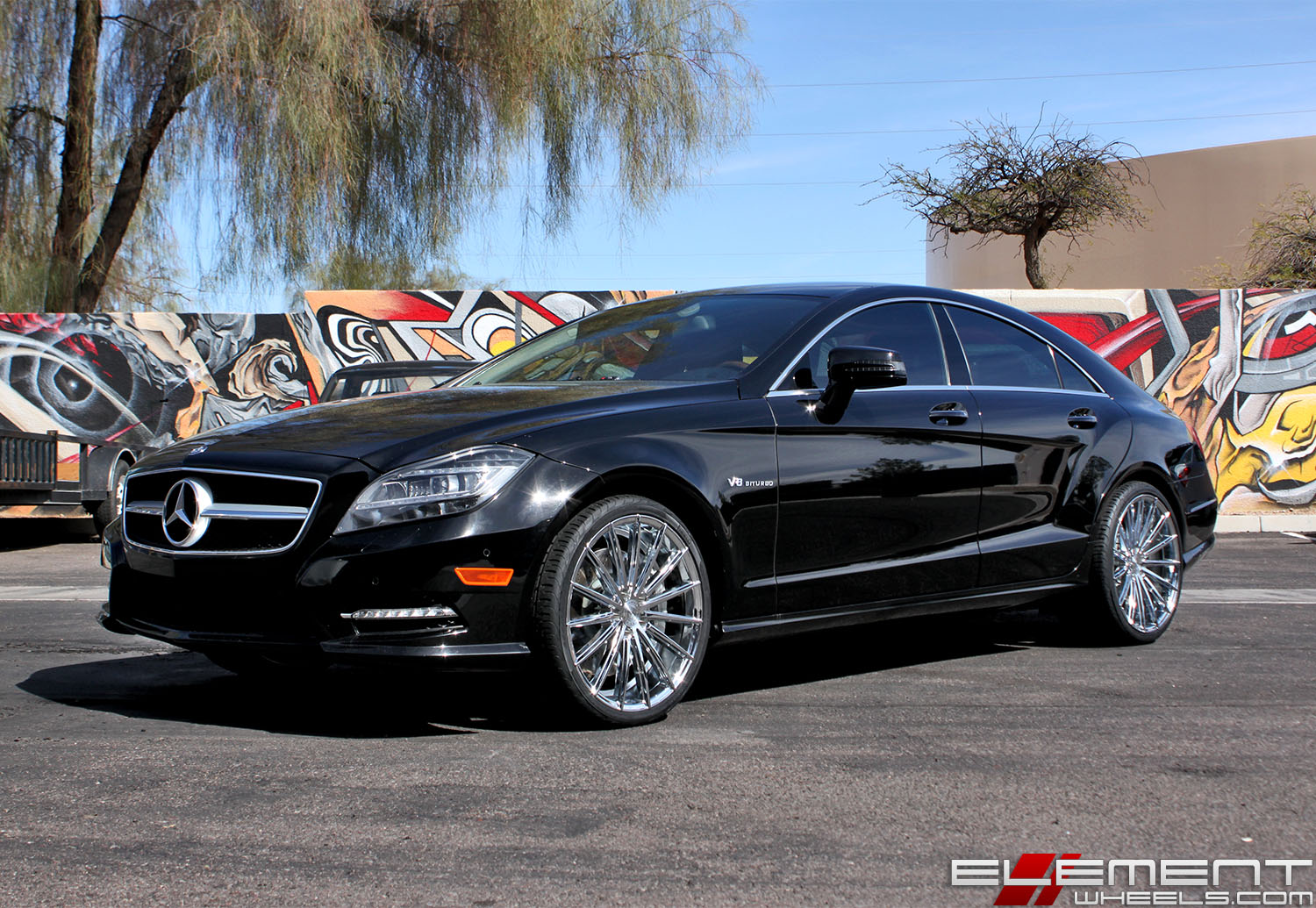 20 inch Staggered Lexani Pegasus All Chrome on a 2010 Mercedes Benz CLS 63 w/ Specs