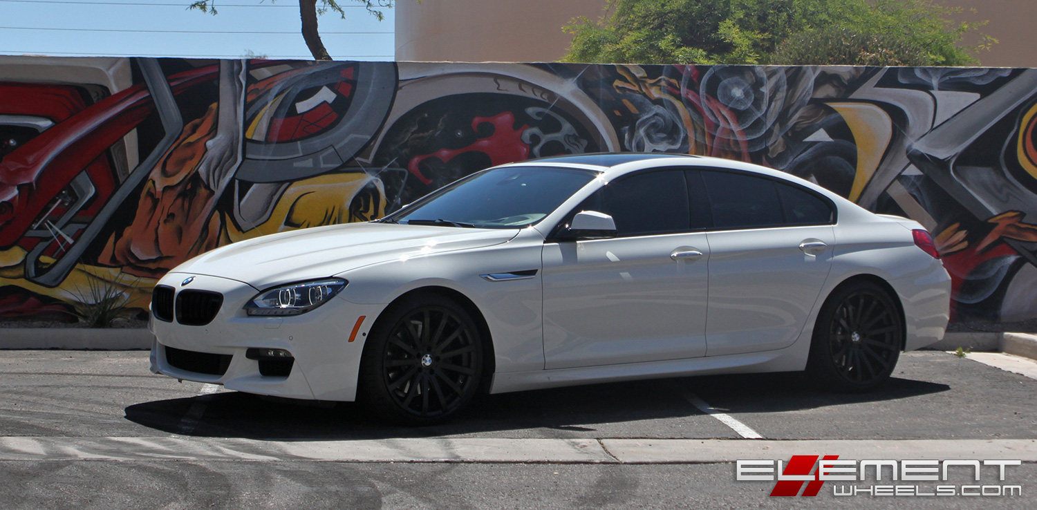 20 inch staggerred MRR HR9 Full Matte Black on a BMW 6 Series w/ Specs