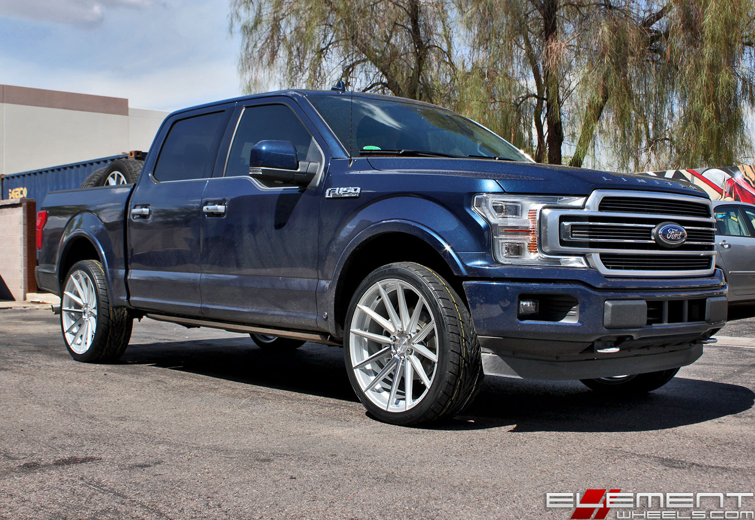 24x10 Ferrada FT1 Machine Silver on a 2018 Ford F-150 w/ Specs