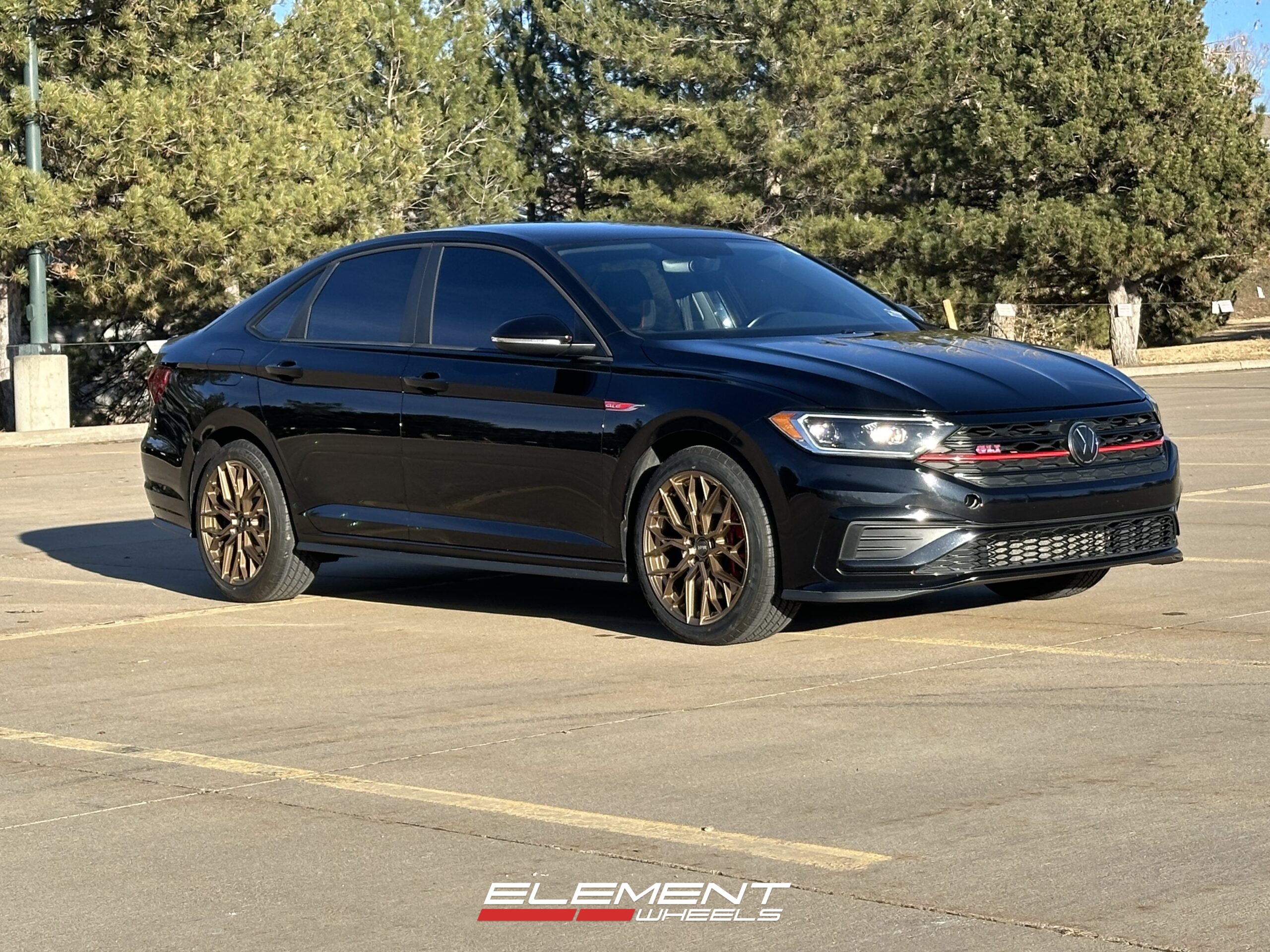 18 inch F1R FS3 in Matte Bronze on a 2019 Volkswagen Jetta GLI