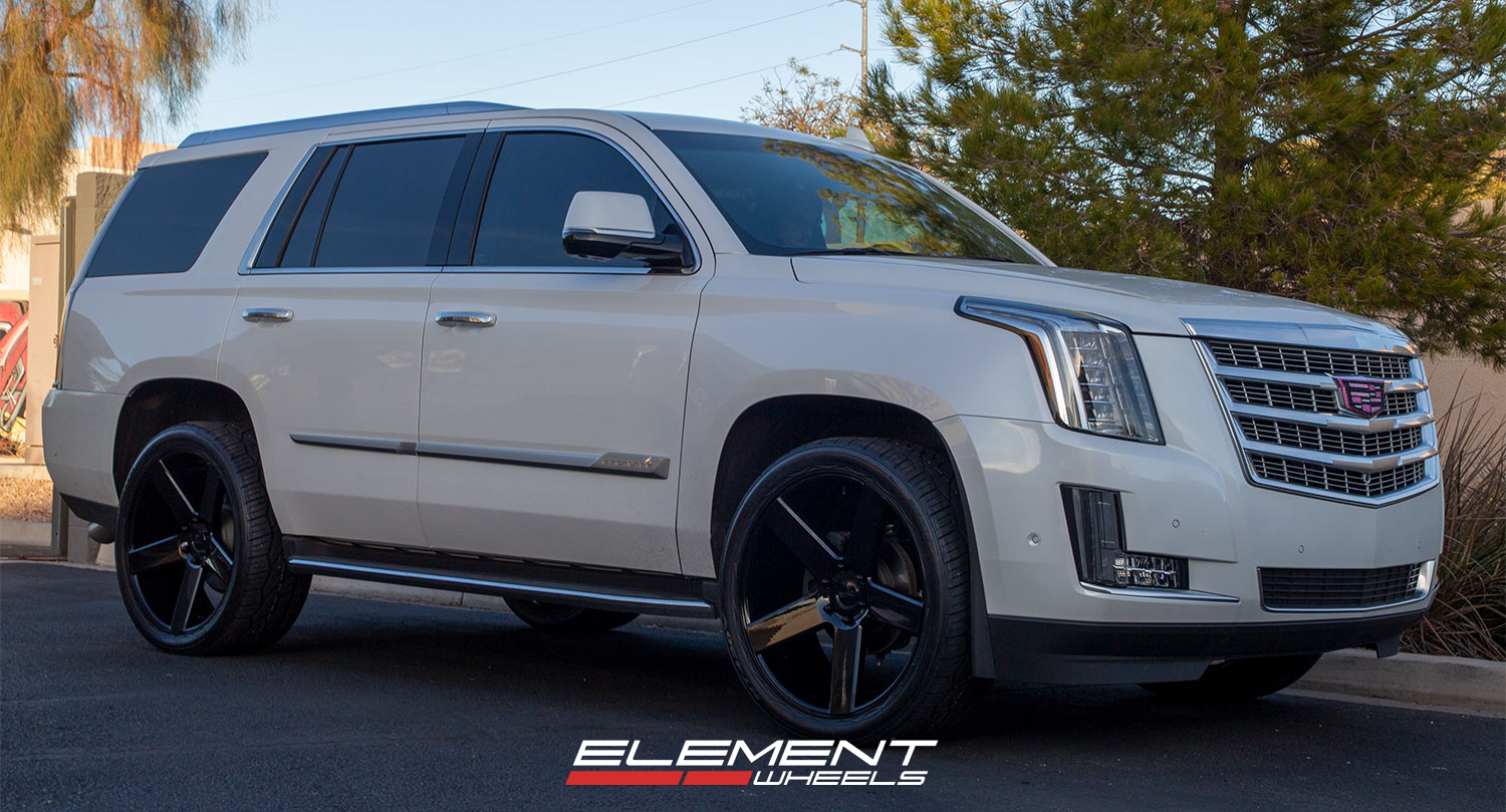 24 inch DUB Baller Gloss Black S216 on a 2019 Cadillac Escalade