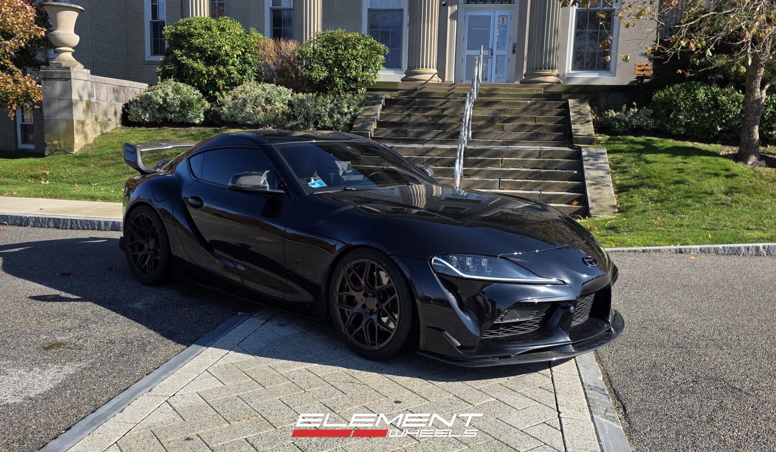 Staggered 19 inch MRR FS01 in Bronze on a 2021 Toyota Supra