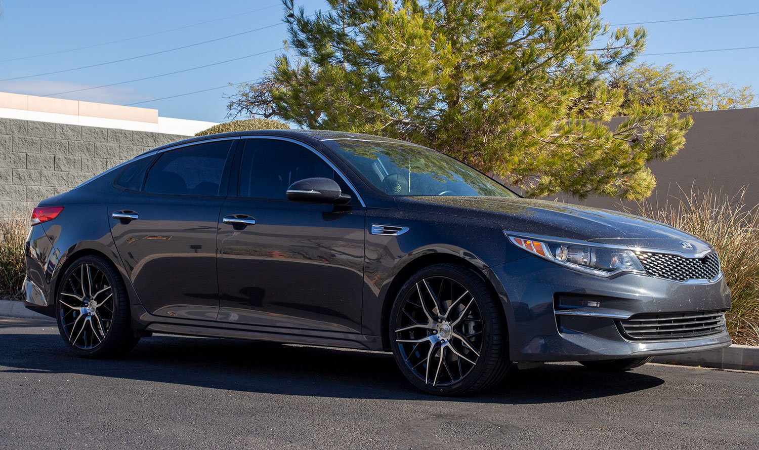 20 inch AXE 1AV ZX11 Gloss Black Polished Face on a 2018 Kia Optima