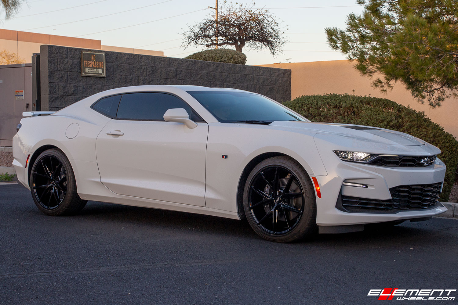 20 inch Staggered Niche Misano Gloss Black M119 on a 2021 Chevrolet Camaro SS