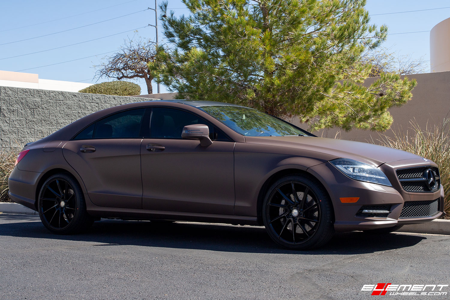 20 inch Staggered Savini Black Di Forza BM15 Gloss Black on a 2014 Mercedes Benz CLS550