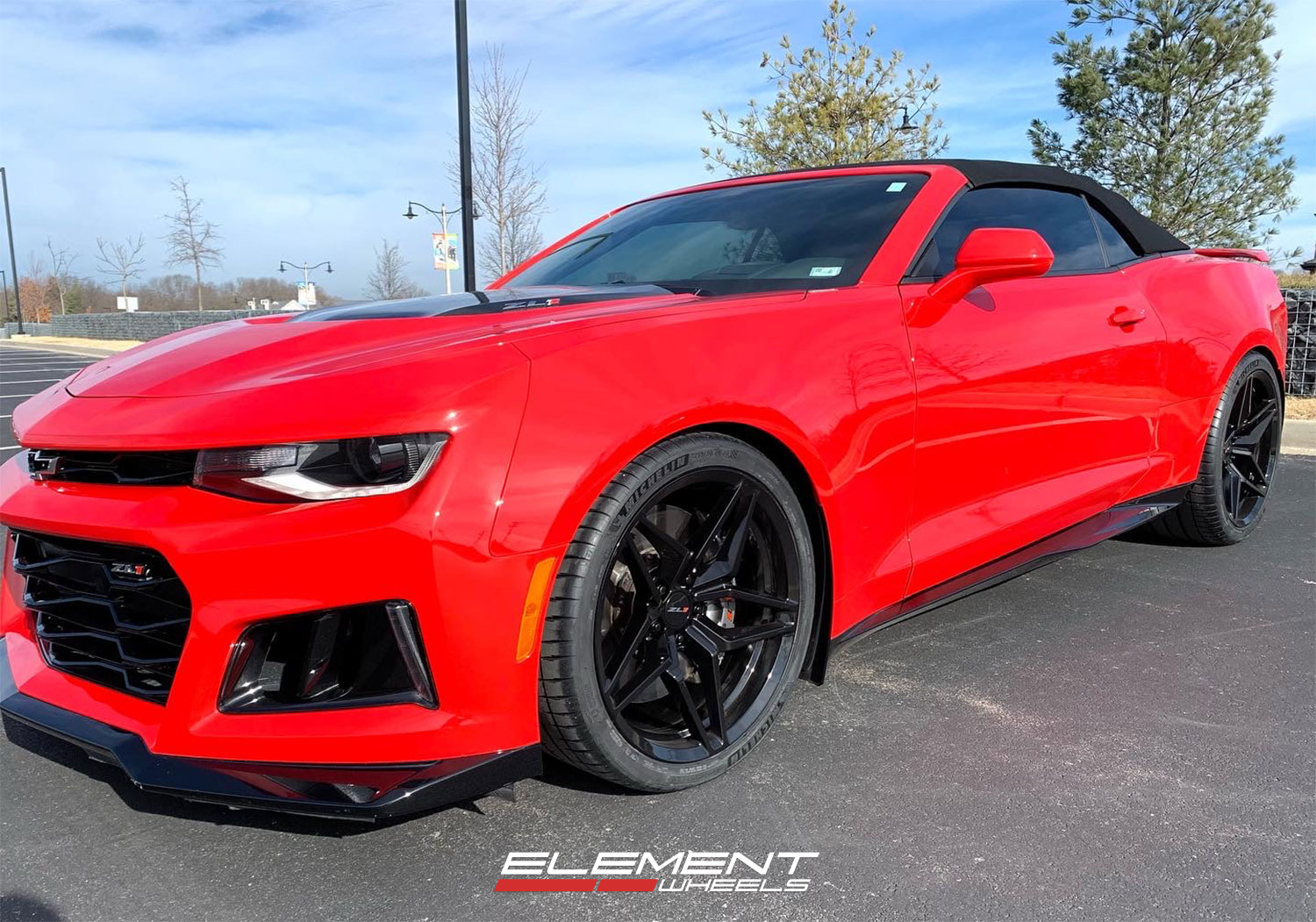 20 inch Staggered MRR M755 Camaro ZR1 Replica Wheels Gloss Black on a 2018 Chevrolet Camaro ZL1