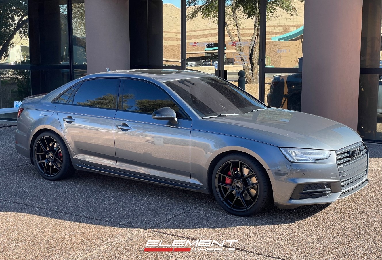 19 Inch Ace Alloy AFF02 in Matte Black on a 2018 Audi A4