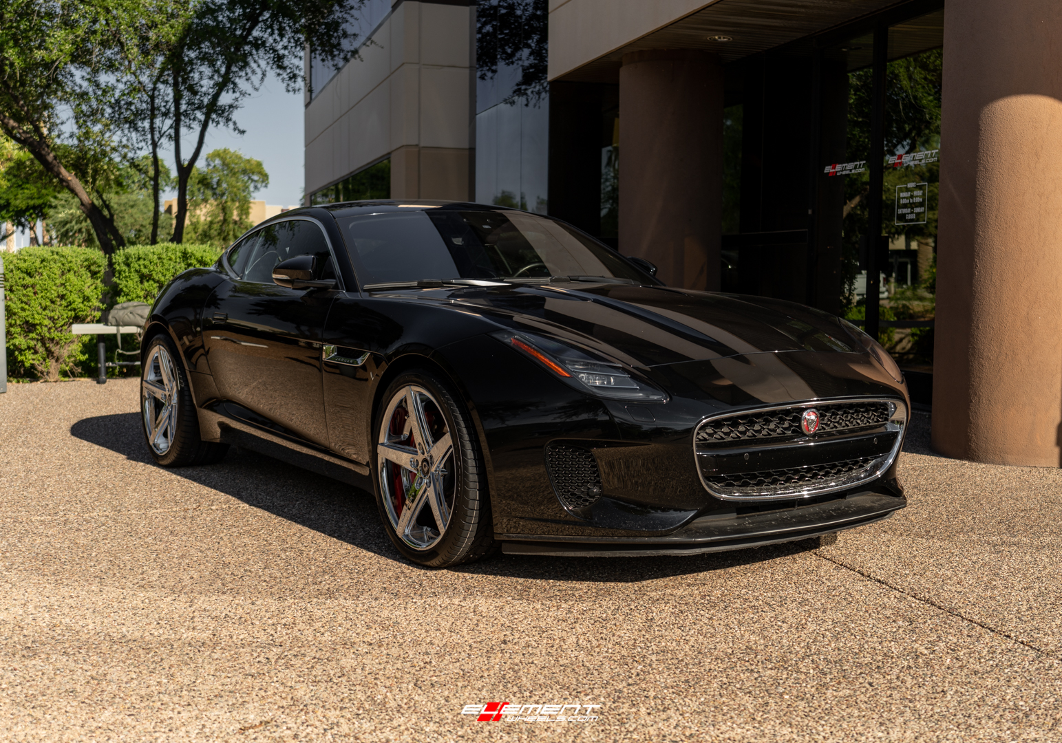 20 inch Staggered Lexani R-Four Chrome on a 2018 Jaguar F-Type Base