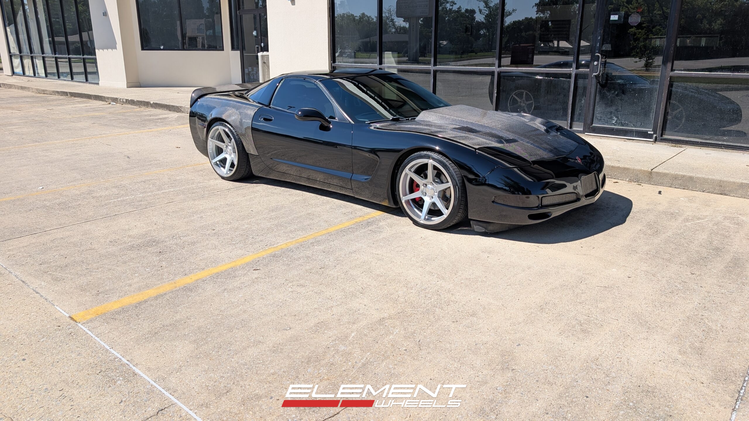 19/20 inch Staggered Ace Alloy AFF06 in Liquid Silver Machined Lip on a 1998 Chevrolet Corvette C5