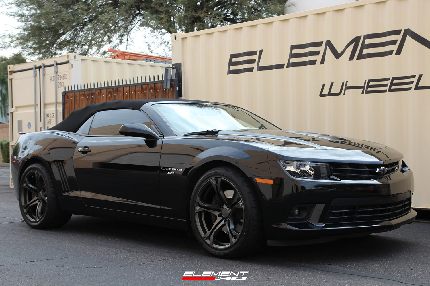 20 inch Staggered MRR M017 Camaro 1LE Replica Wheels Matte Graphite on a 2014 Chevrolet Camaro SS