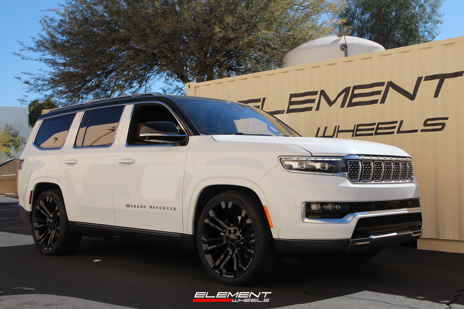 24 inch GMC Replica Wheel Gloss Black FR55 on a 2022 Jeep Grand Wagoneer