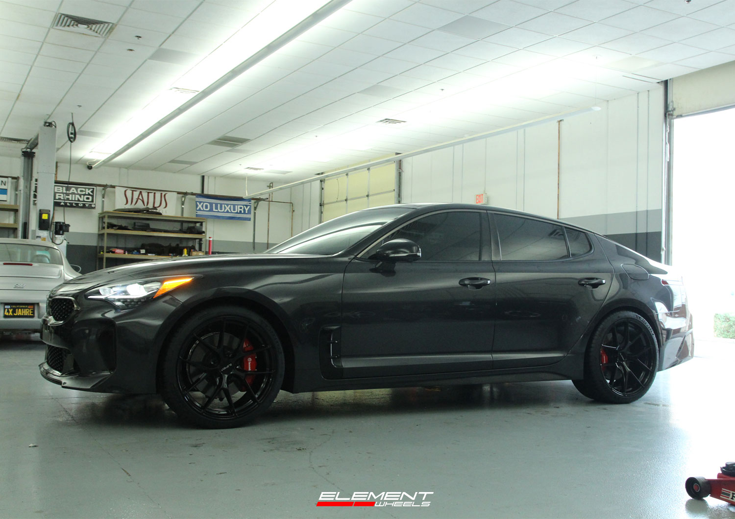 20 inch Staggered Element EL44 Gloss Black on a 2023 Kia Stinger GT AWD