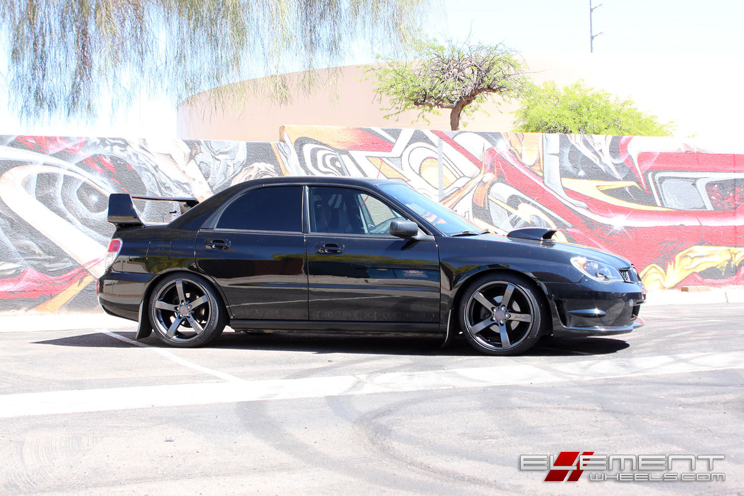 18x8.5 MRR VP5 Matte Graphite on 2007 Subaru Impreza WRX w/ Specs