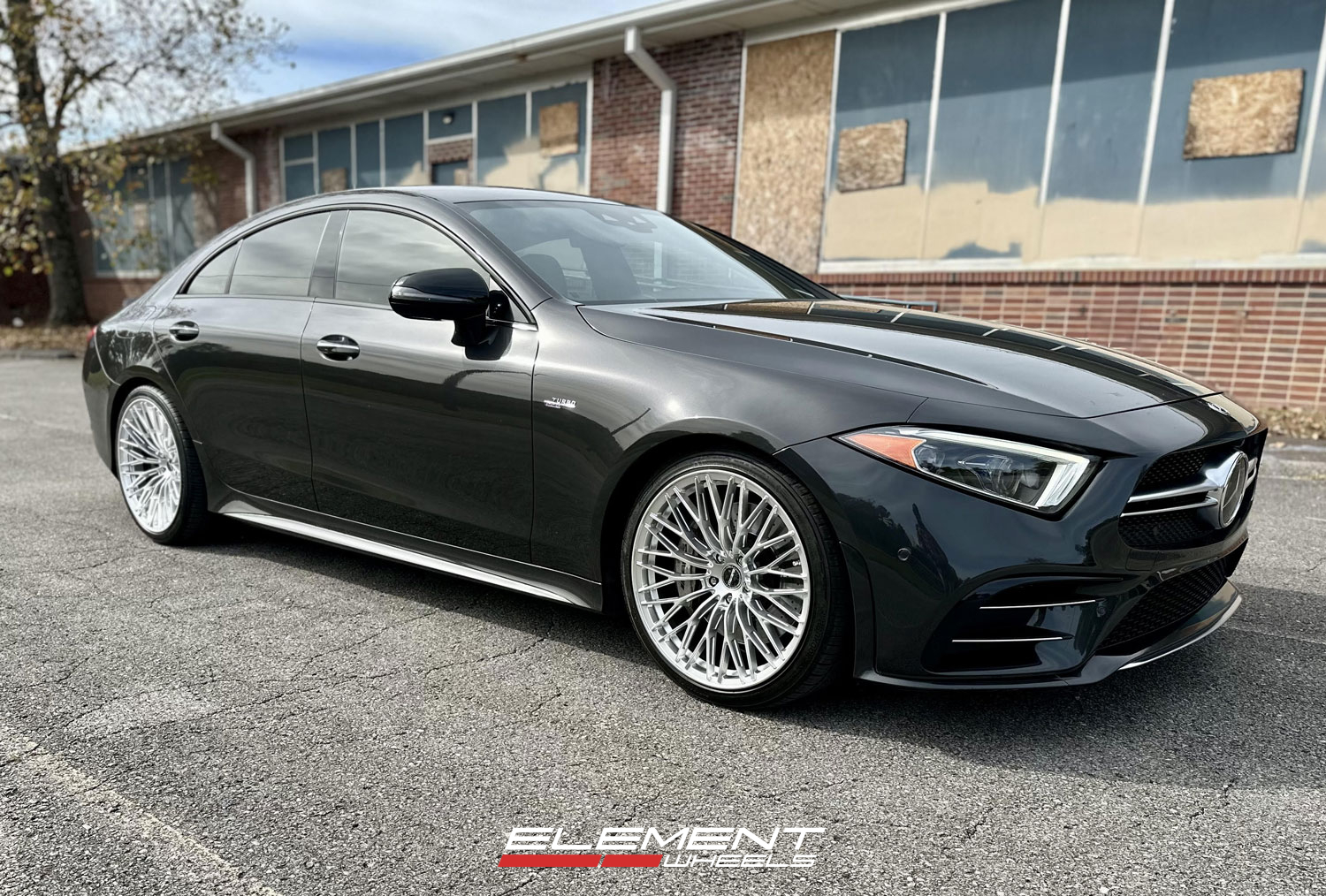 20 Staggered Element Forged ME-1 in Gloss Silver on a 2019 Mercedes-Benz CLS 53 AMG