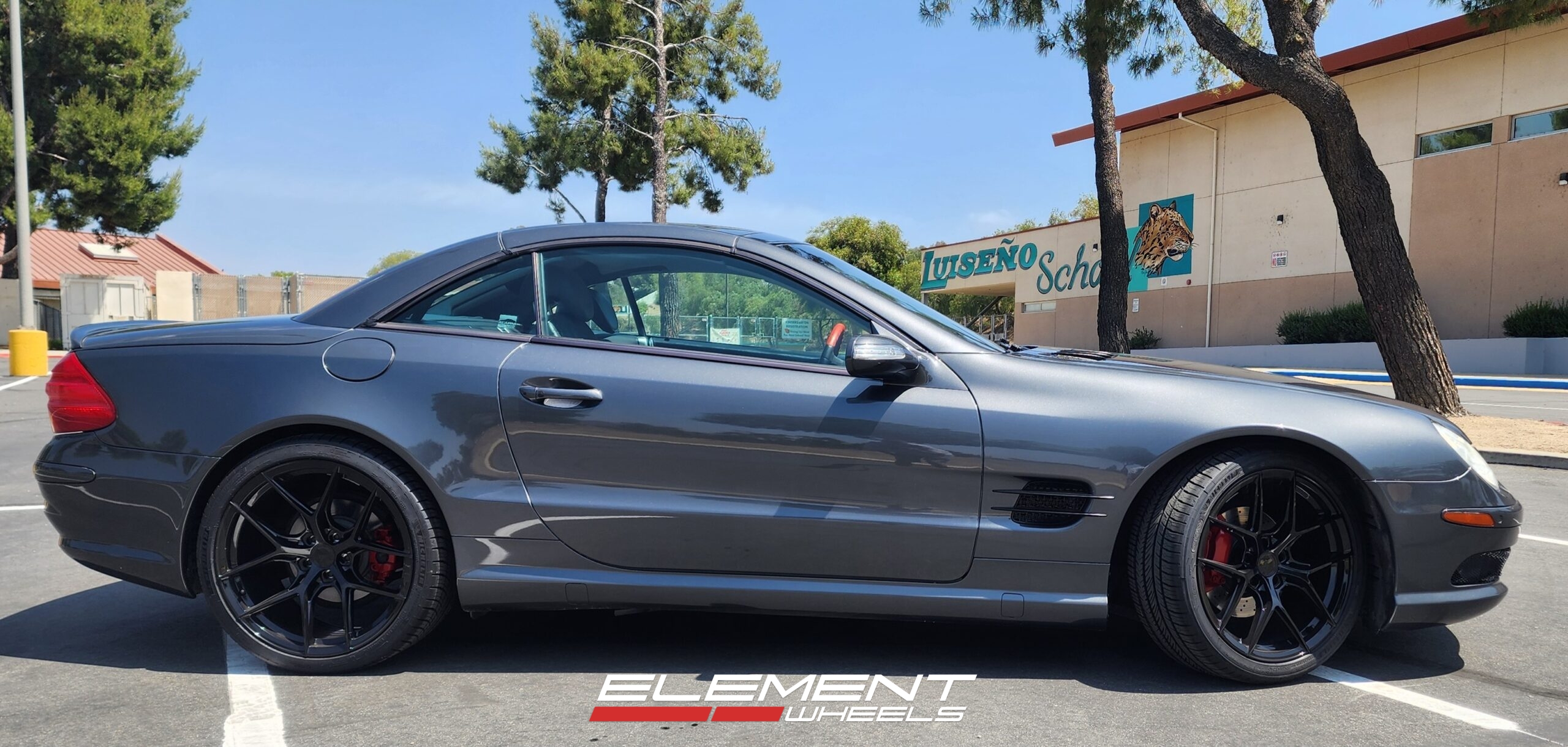19/20 inch Staggered Avant Garde M580R in Gloss Black on a 2004 Mercedes Benz SL Class