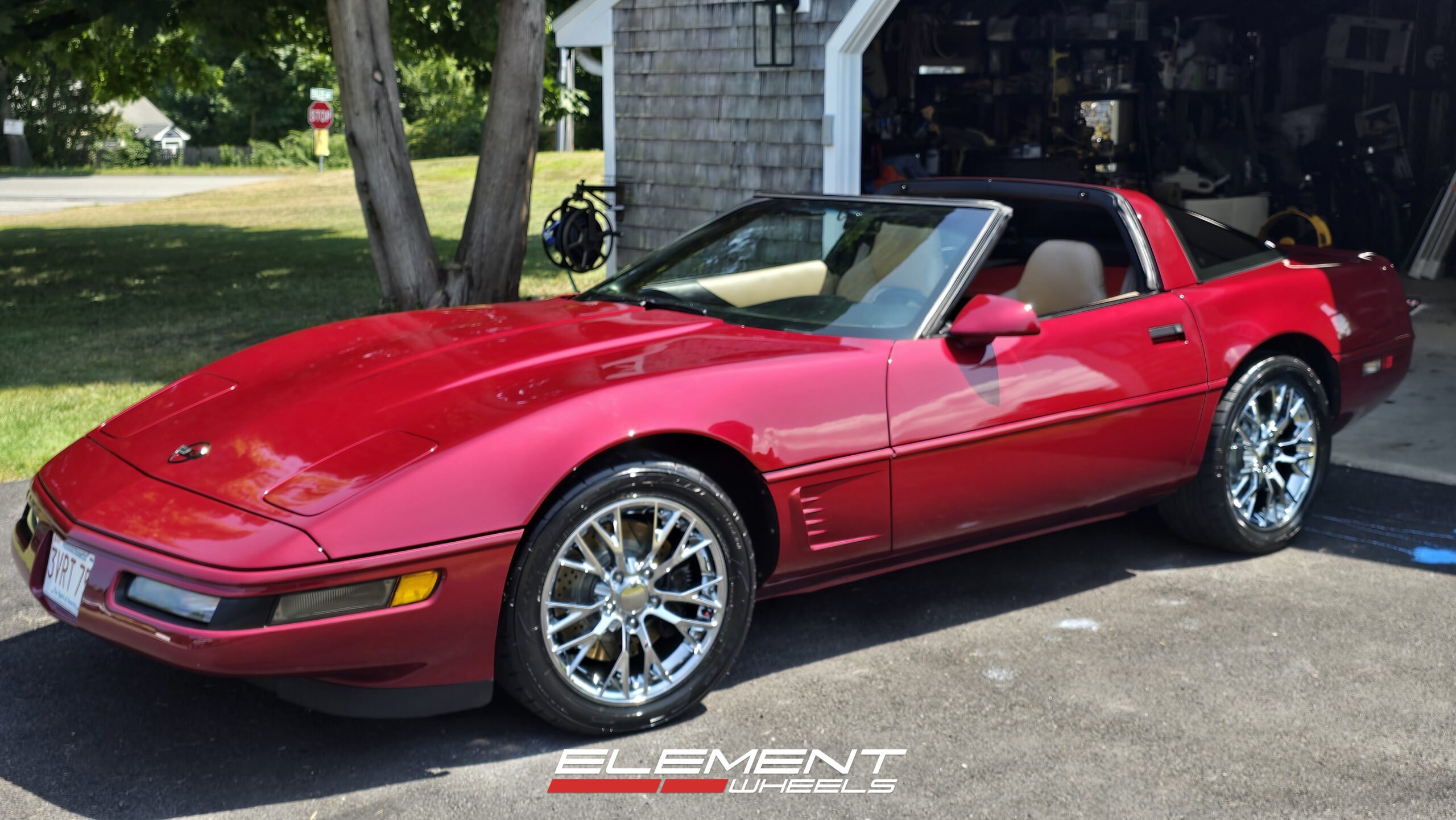 17 inch Factory Reproduction FR22 in Chrome on a 1995 Chevrolet Corvette C4
